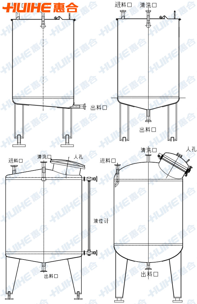 不銹鋼儲存罐結(jié)構(gòu)圖展示